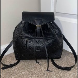 Monogram Faux Leather Backpack